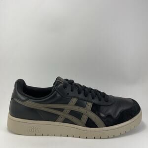 ASICS Japan S Shoes Black Dark Taupe Leather Low Top Sneakers Mens Size 11.5